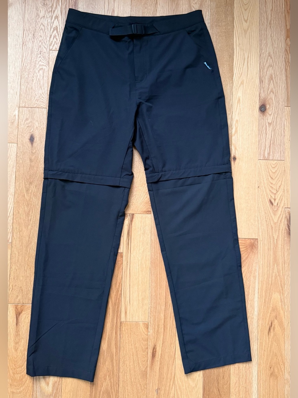 Men's Black Convertible Travel Pants